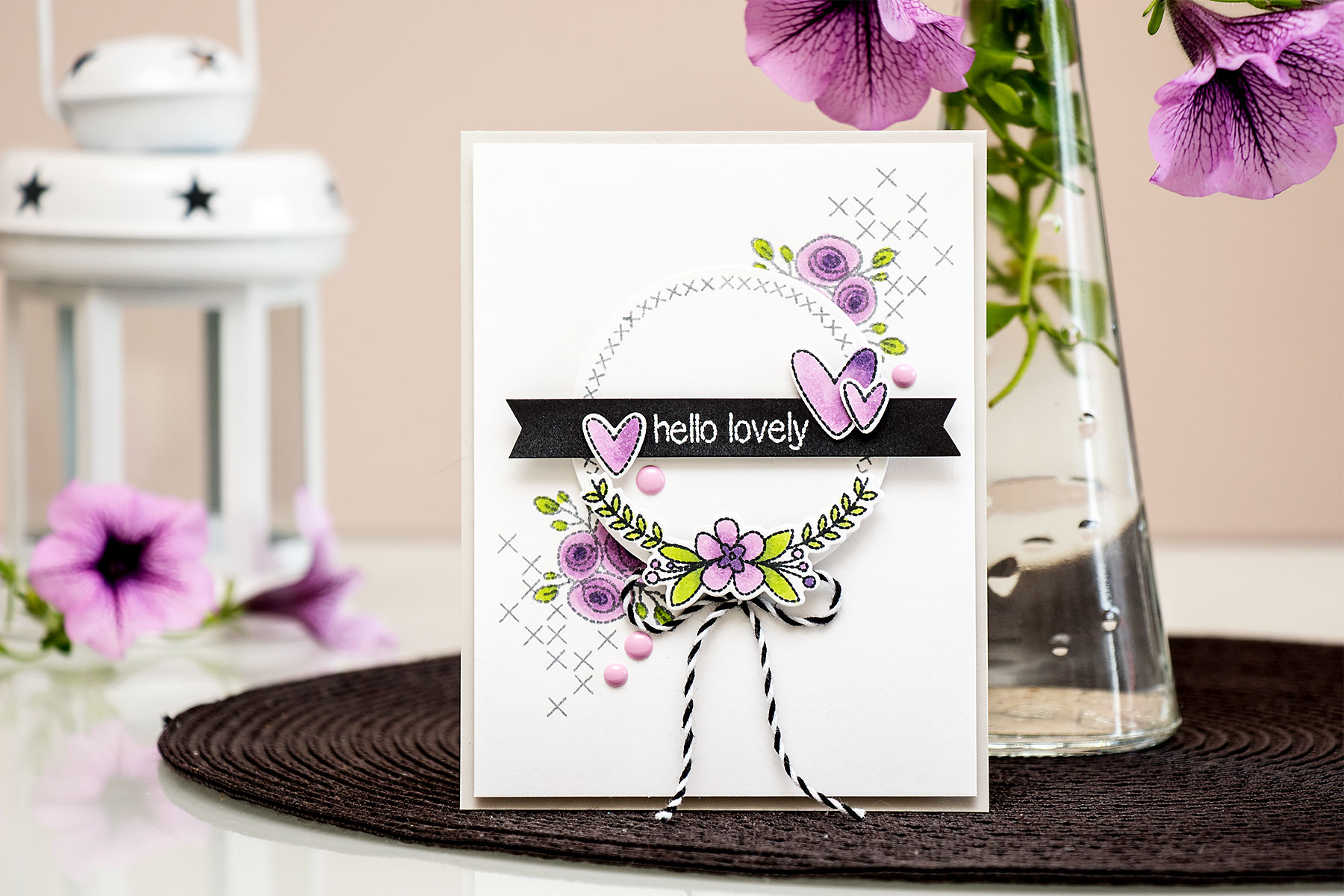 Faux Hand Stitched Card + Neat & Tangled July 2015 Release. Video