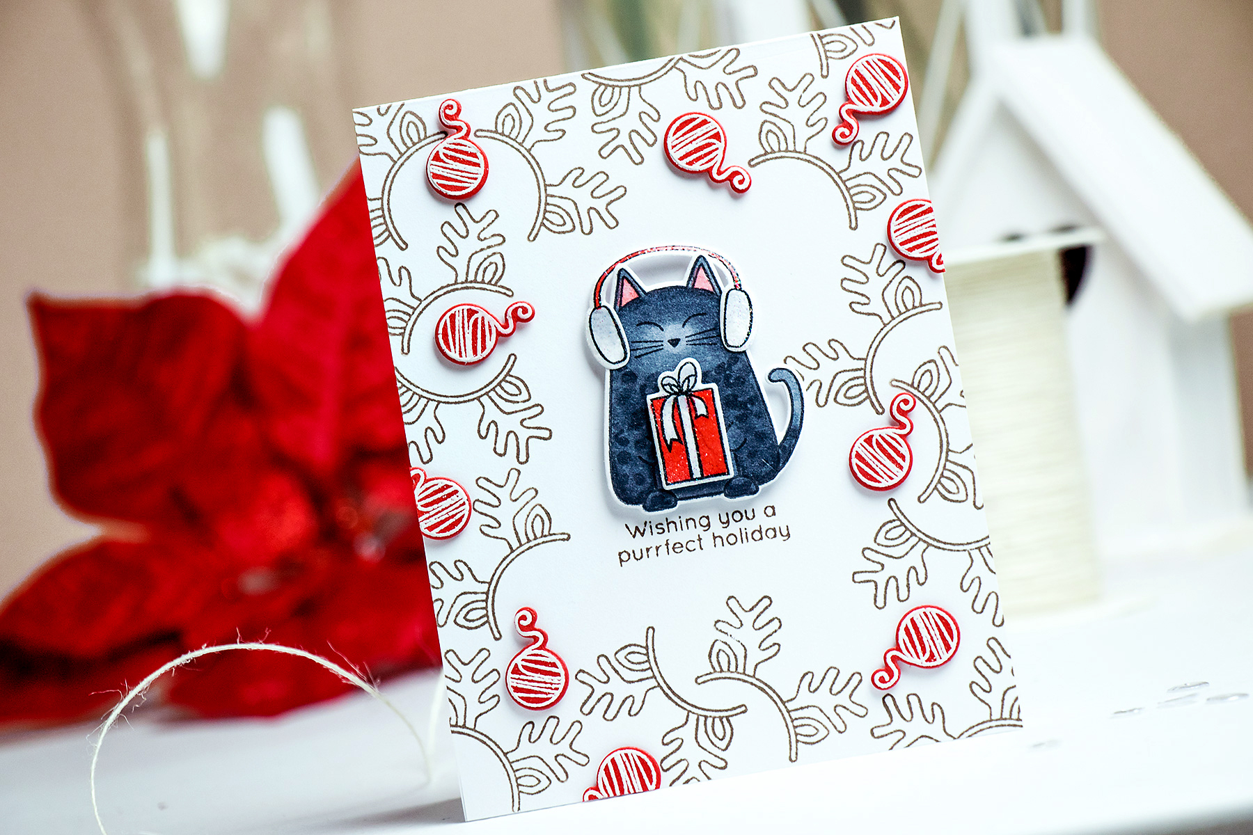 Simon Says Stamp | Purrfect Holidays Cat Christmas Card.