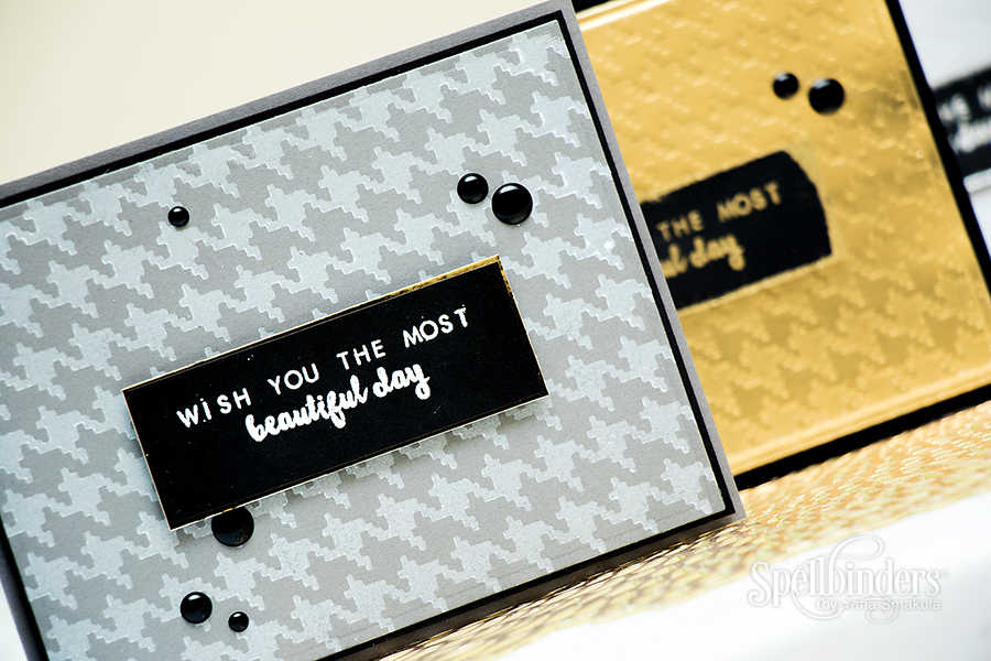 Spellbinders | CHAW16 Sneak Peak Blog Hop | Card using ⦁ S4-581 Houndstooth Texture Plate by Yana Smakula