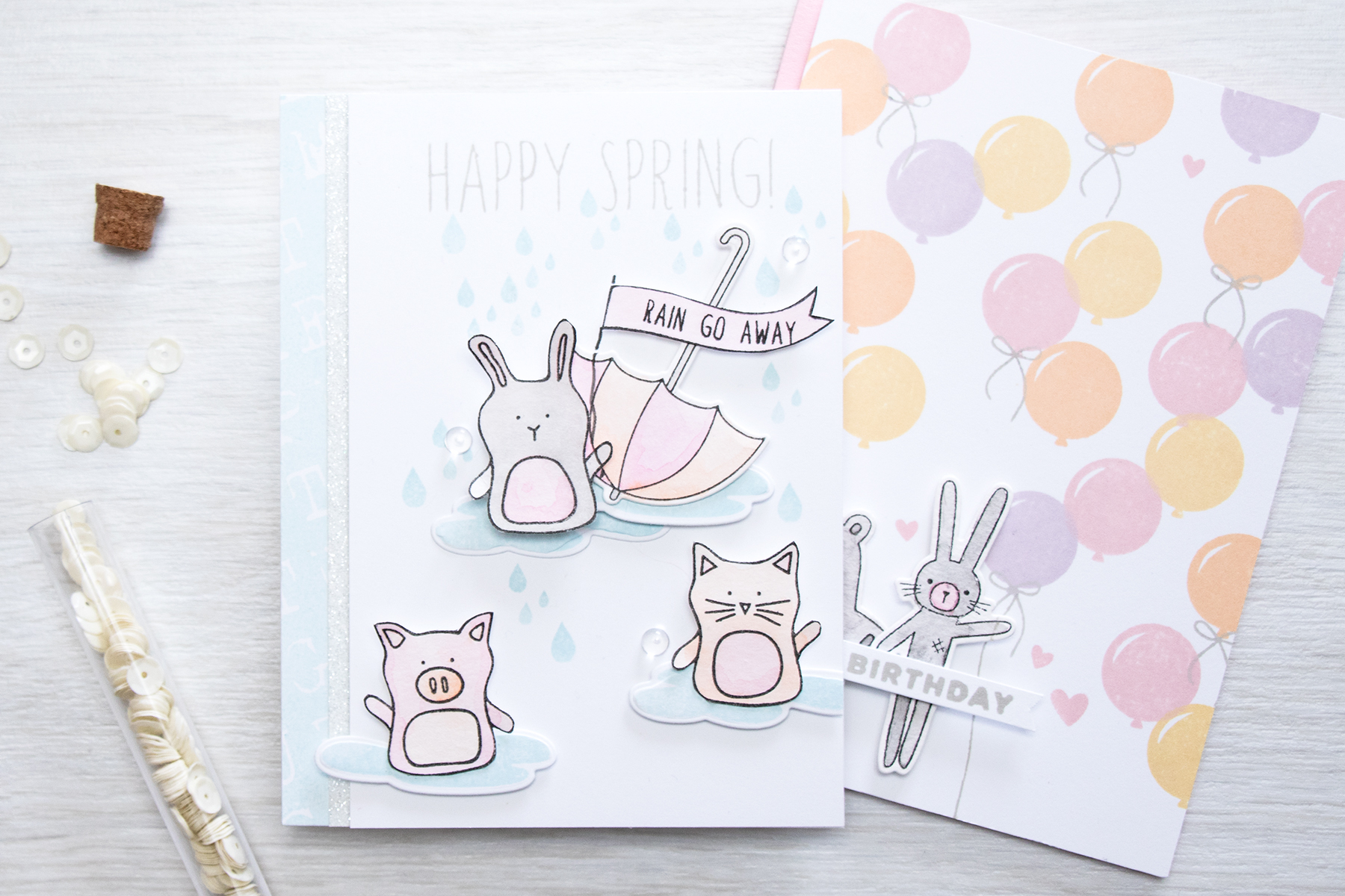 Simon Says Stamp | Happy Spring - Soft Pastel Watercoloring using Prima Water Soluble Oil Pastels. Card by Yana Smakula