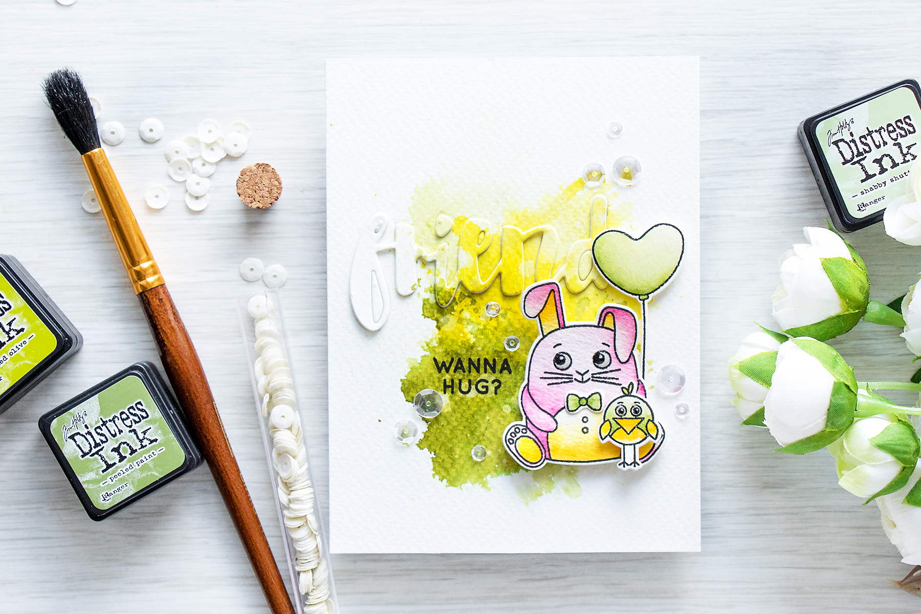 Simon Says Stamp | Watercolor Want a Hug Card