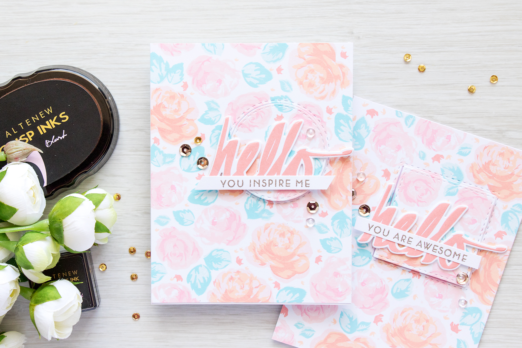 Altenew | Vintage-inspired Rose Stamped Patterns. Video + Giveaway