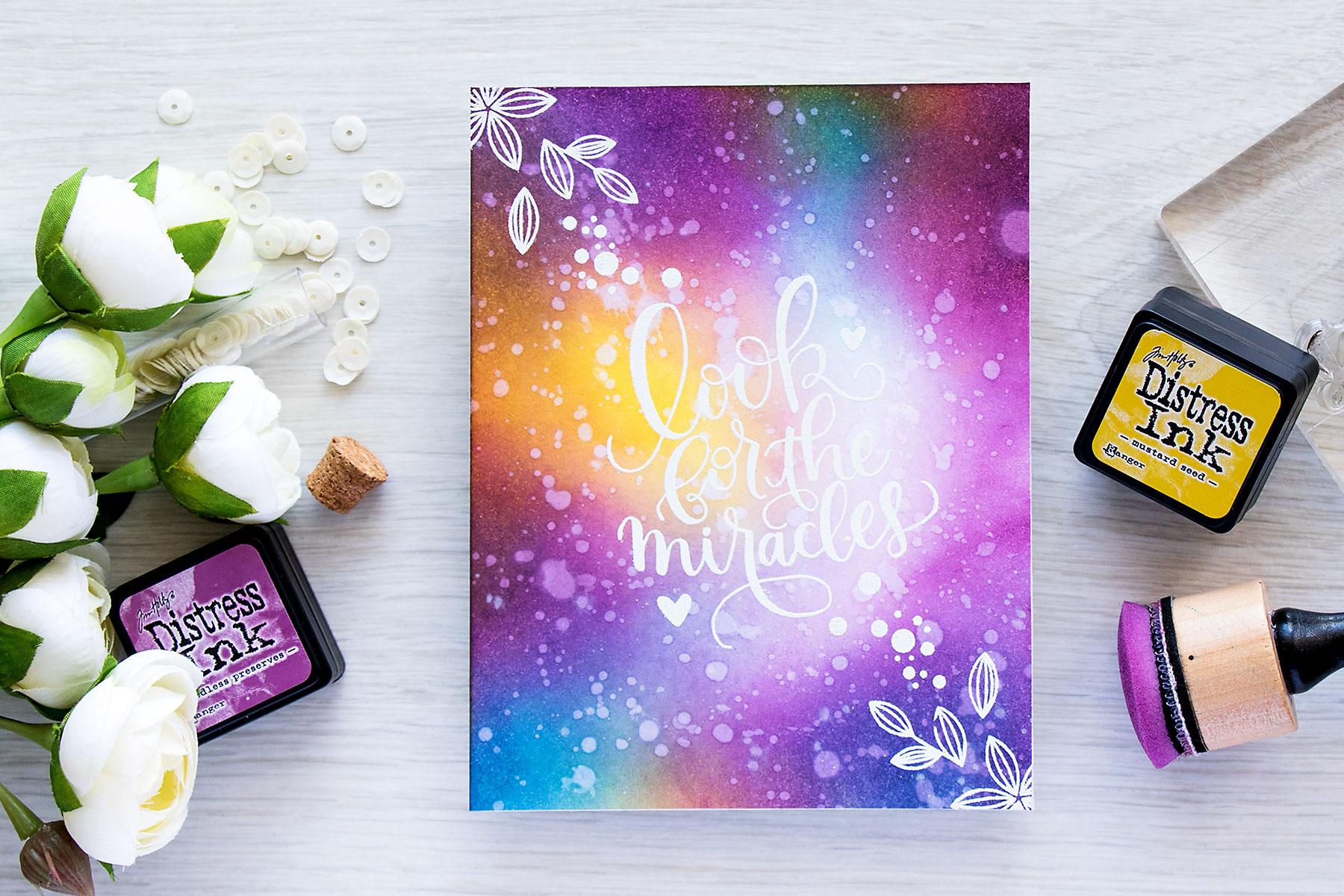 Simon Says Stamp | Galaxy Ink Blended Background - Look For The Miracles