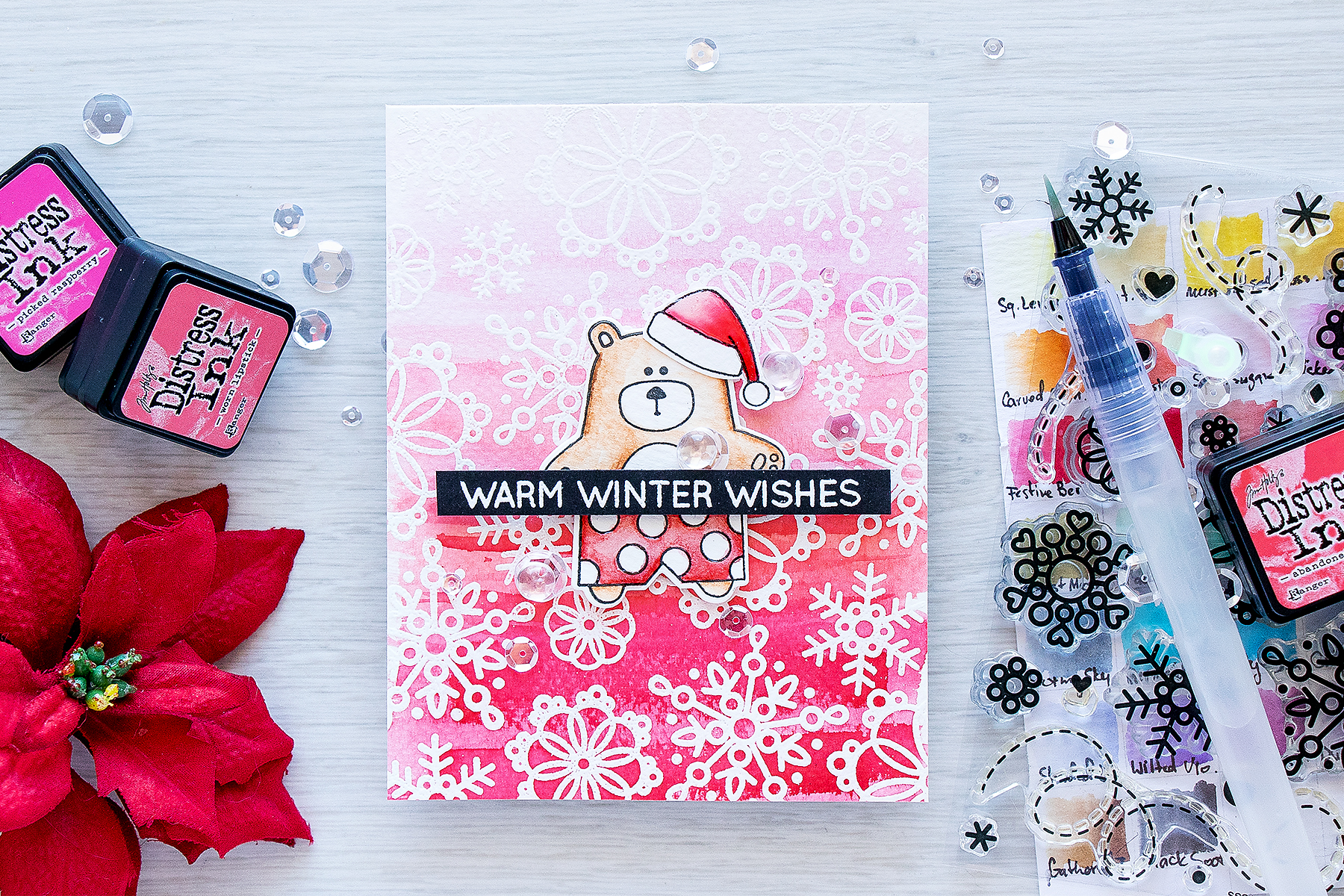 Simon Says Stamp | Warm Winter Wishes Holiday Card with Summertime Animals