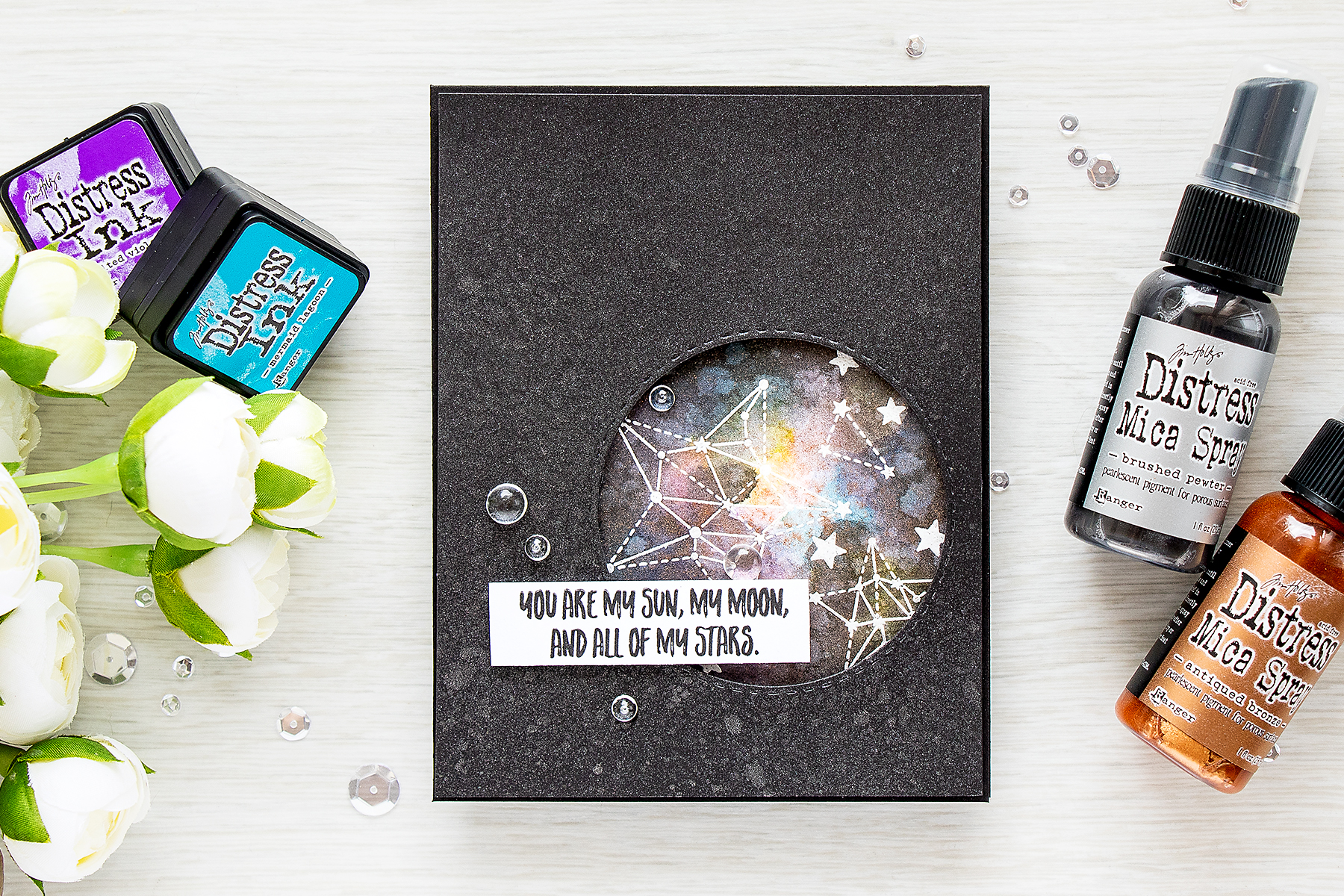 Simon Says Stamp | You Are All Of My Stars - Adding Shimmer with Mica Spray