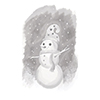 Spellbinders Whimsical Snowman 3D Shading Cling Stamp