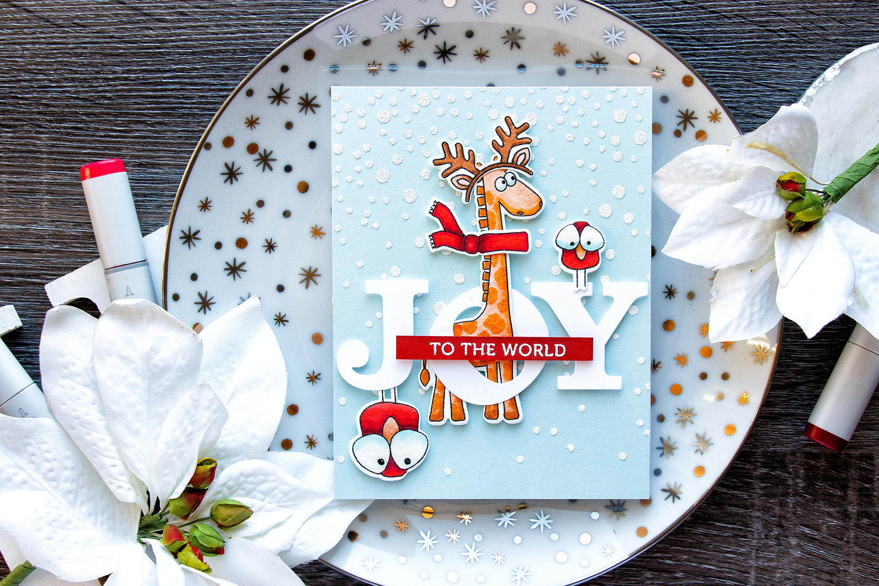 Simon Says Stamp | Stacked Christmas Animals (Dress Up Your Critters For Christmas). Card and video tutorial by Yana Smakula