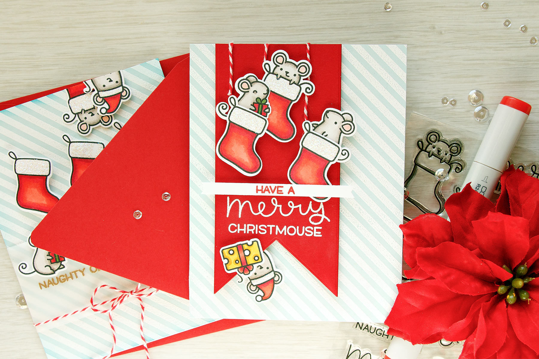 Simon Says Stamp | Have a Merry Christmouse Card + Video.