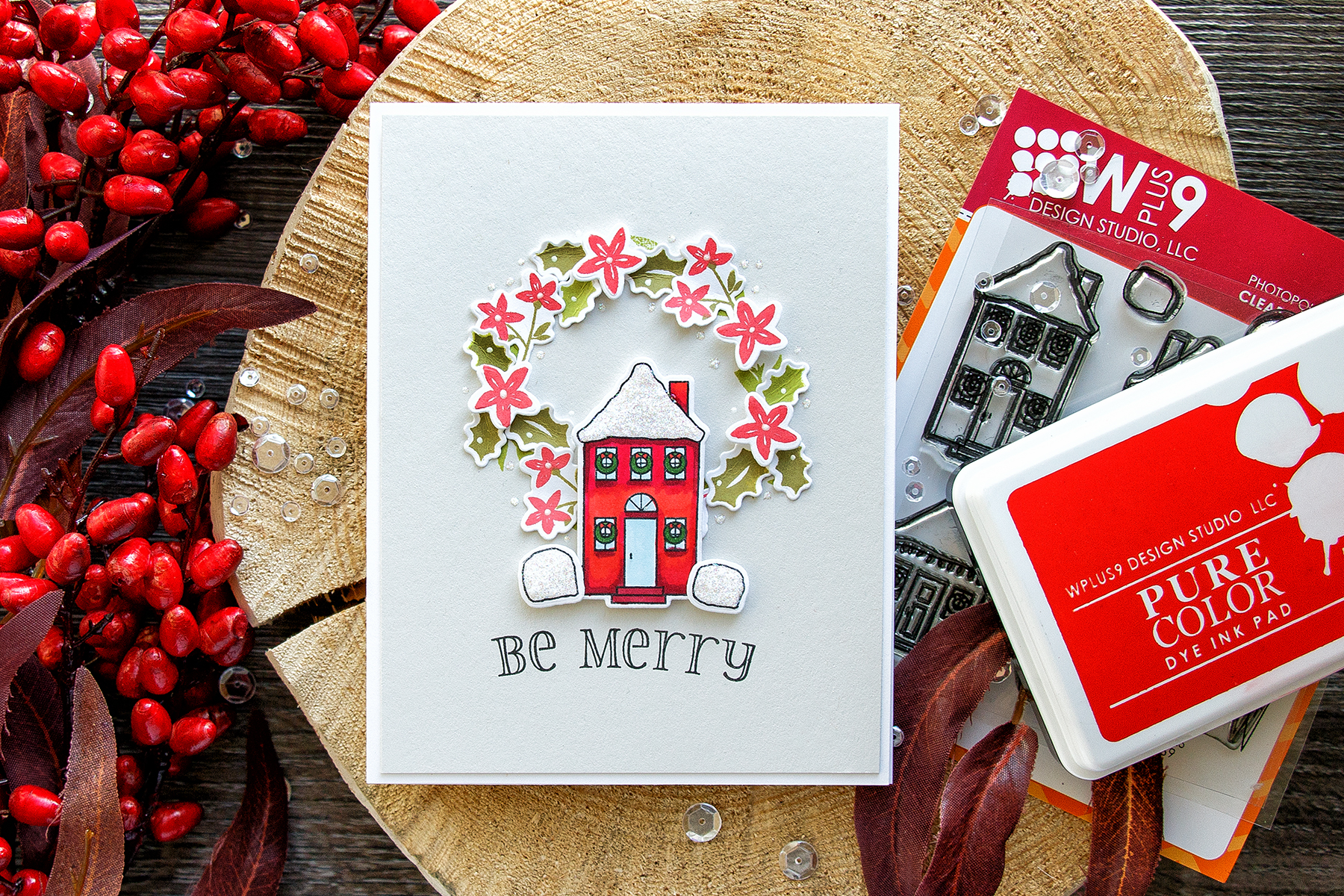 WPlus9 | Be Merry Holiday Card