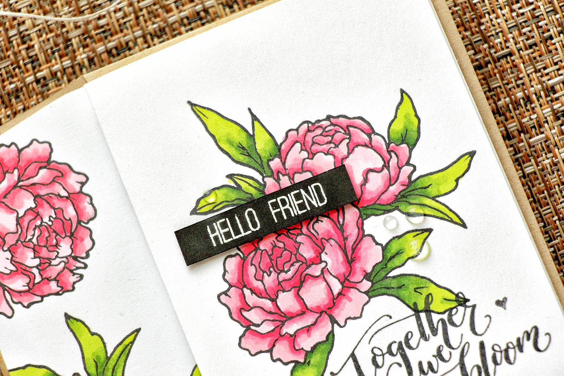 Studio Katia | Together We Bloom Handmade Card by Yana Smakula