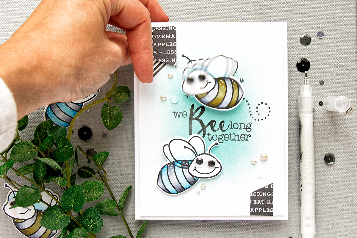 Honey Bee Stamps | Interactive Wobbler Bee Card. Video