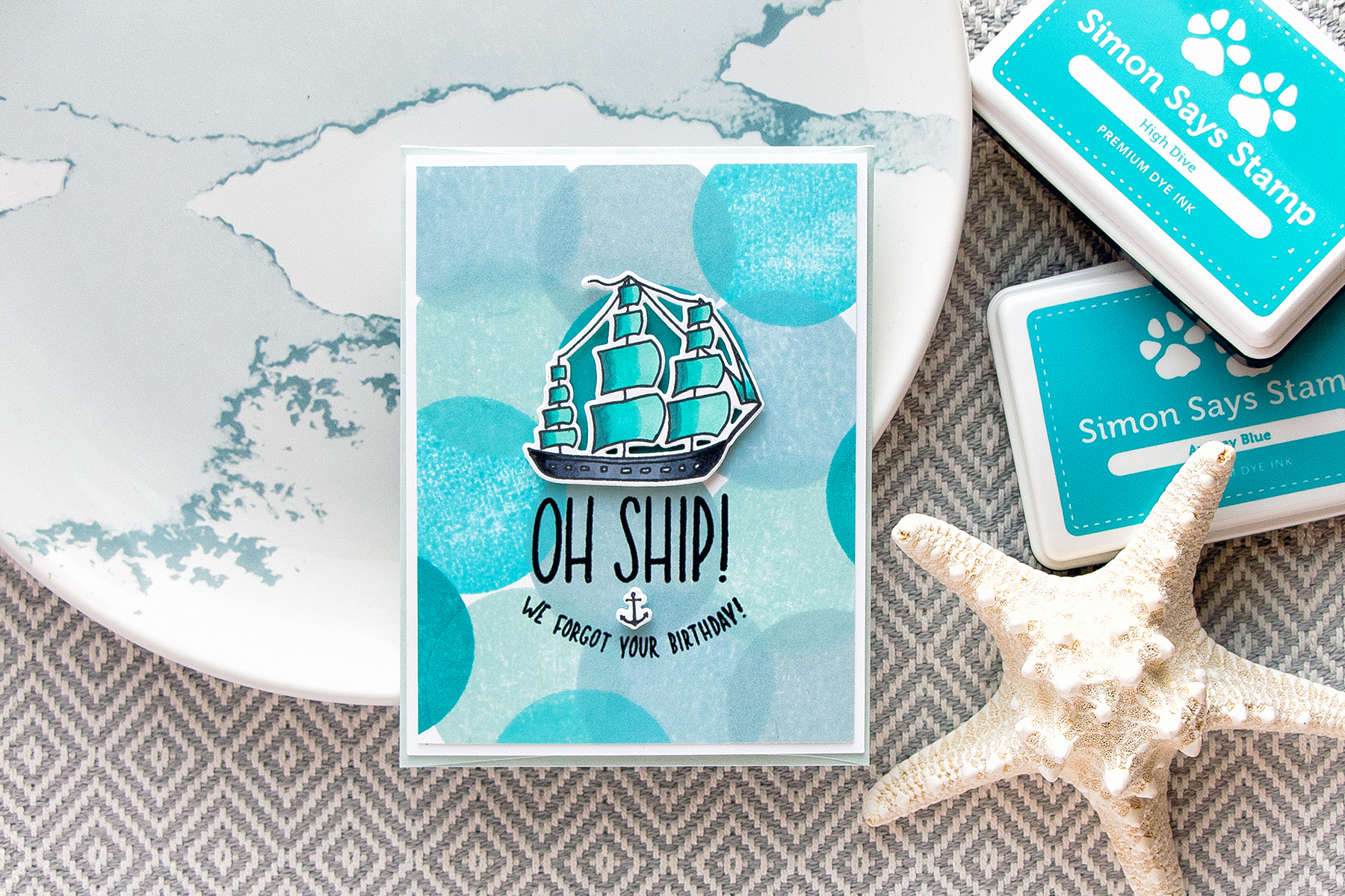 Simon Says Stamp | Oh Ship! We Forgot Your Birthday! Belated Birthday Card 3 Ways