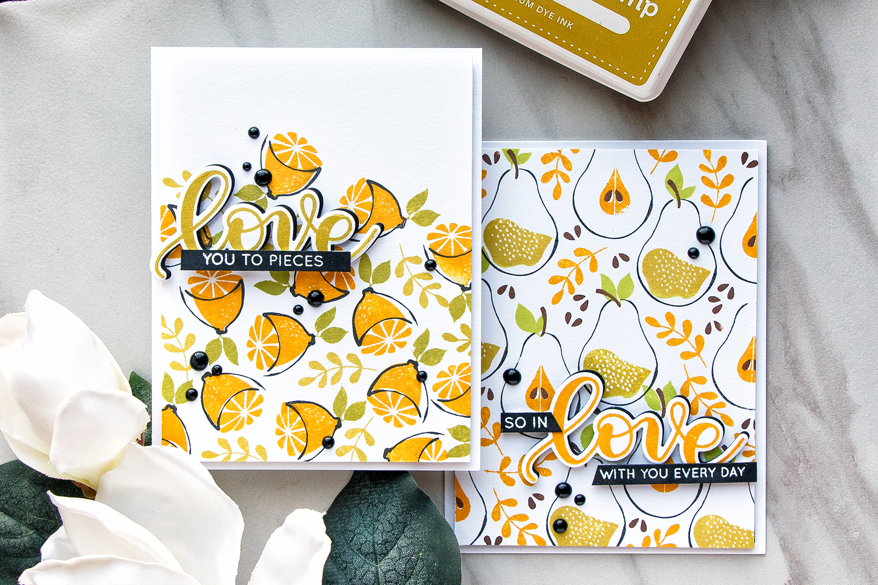 Simon Says Stamp | Artsy Fruit Patterns - Sweet Love You Cards