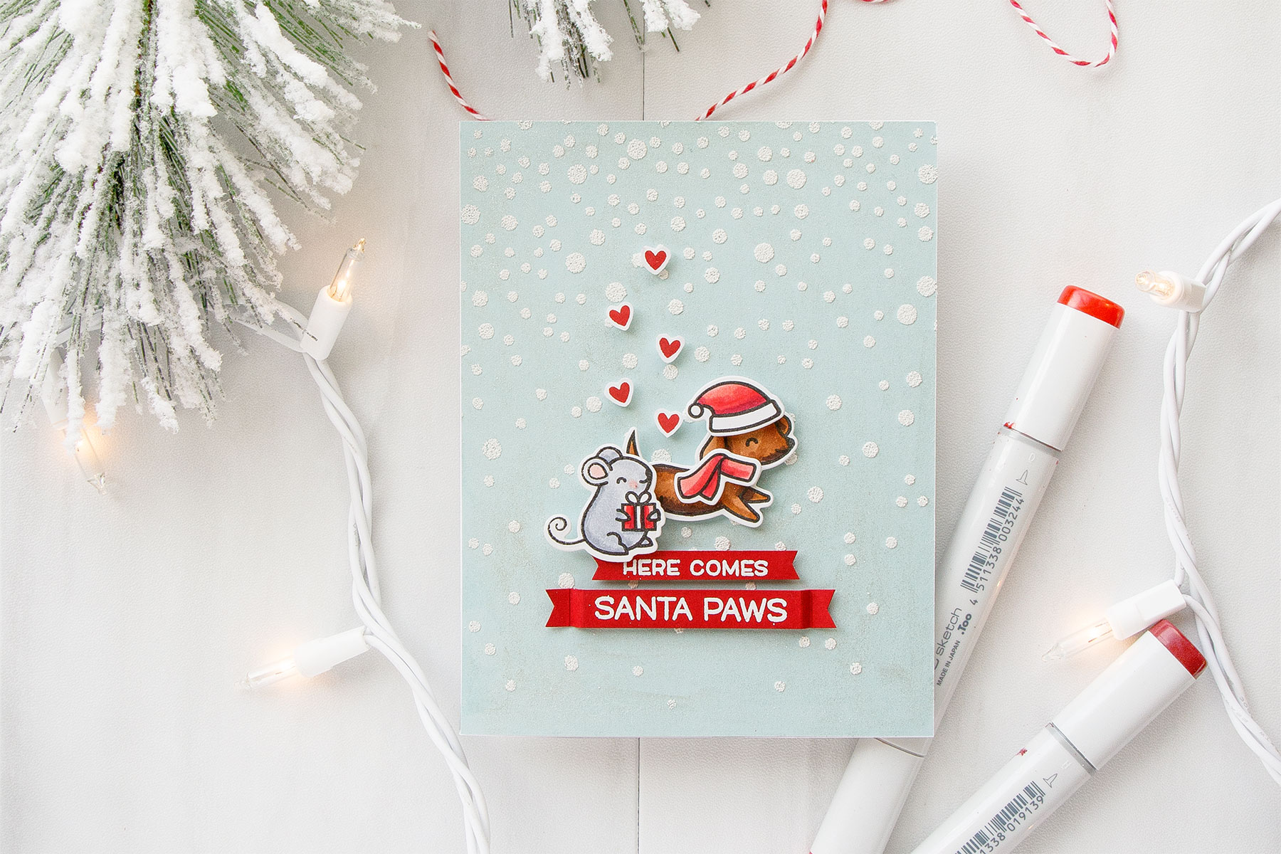 Simon Says Stamp | Lawn Fawn Cyber Week Exclusive Friends Forever Stamp Set. Video. Here Comes Santa Paws video by Yana Smakula #cardmaking #stamping #lawnfawn #simonsaysstamp