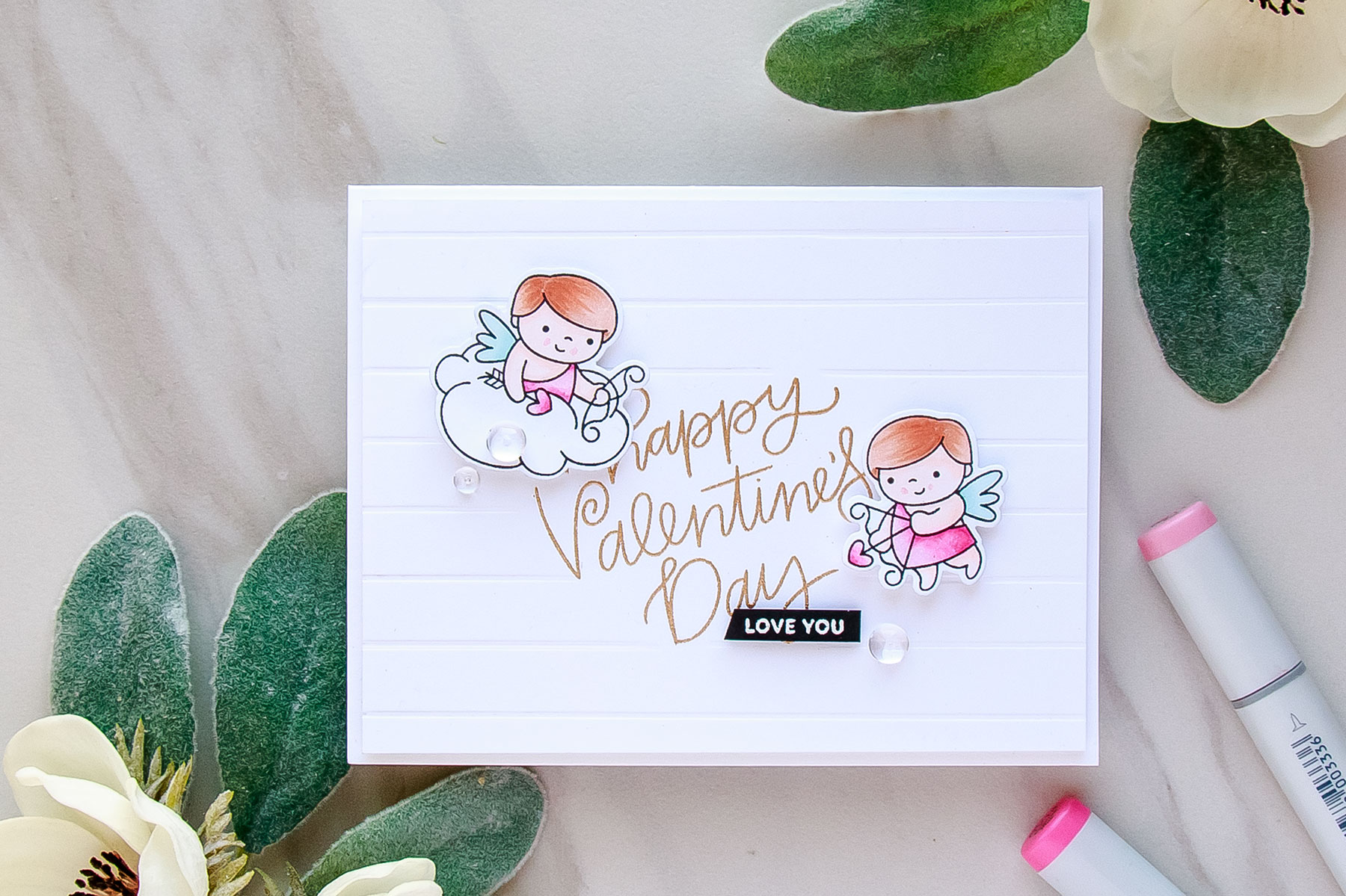 Pretty Pink Posh | Happy Valentine's Day Card #prettypinkposh #cardmaking #valentinecard #lovecard #handmadecard