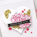 Hero Arts | Heart Shaped Tags + Cards. Video. January My Monthly Hero Blog Hop. Color Layering Rose cards by Yana Smakula #heroarts #mmh #stamping