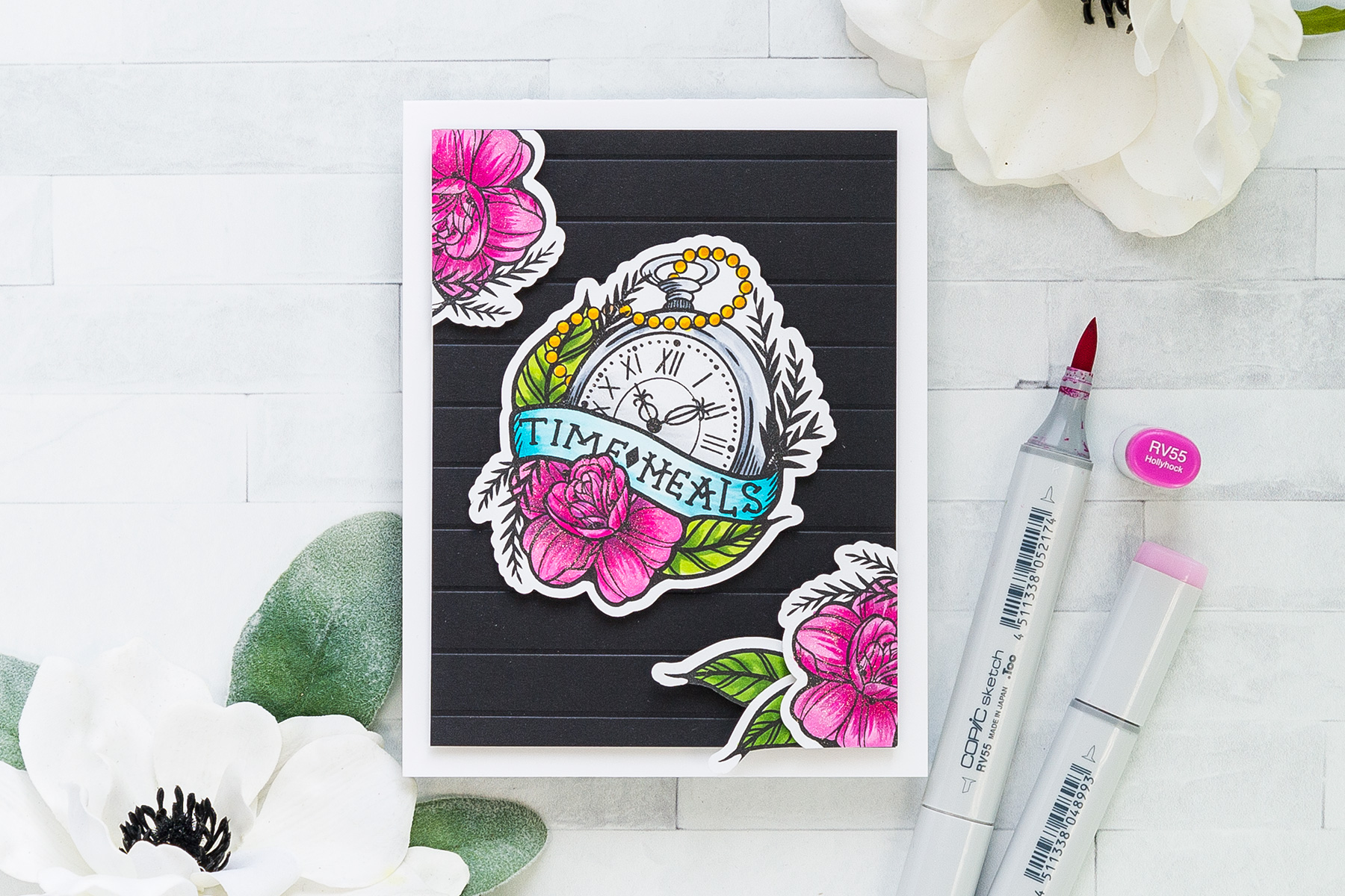 Spellbinders | Time Heals Sympathy/Encouragement Card with Stephanie Low's Inked Messages #spellbinders #stamping #inkedmessages #cardmaking #copiccoloring #sympathycard