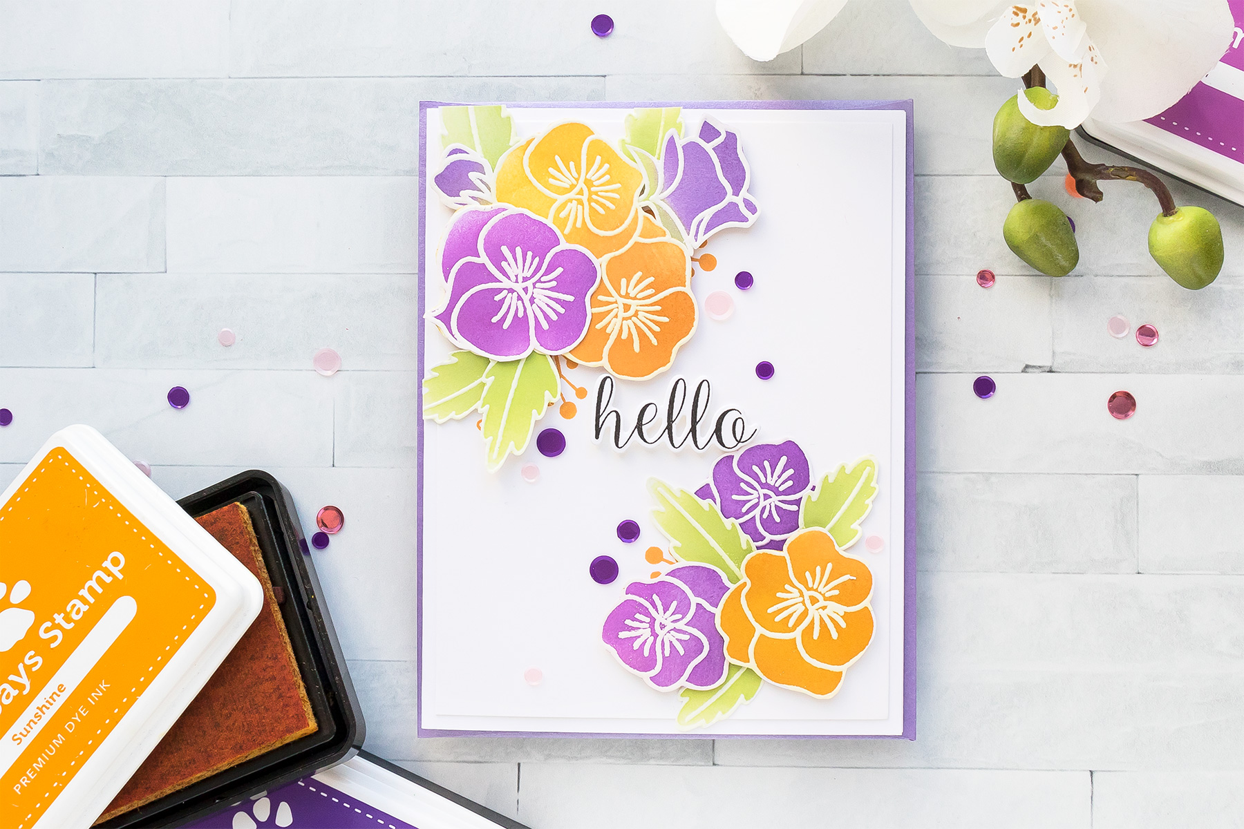 STAMPtember | Pretty Pink Posh - Fall Pansies. Video