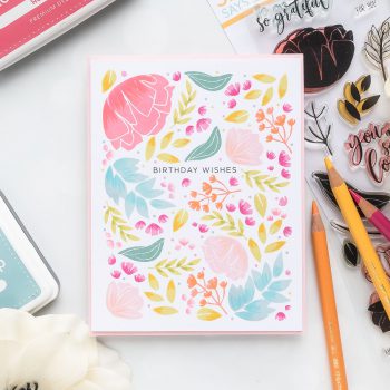 Simon Says Stamp | Floral Pattern Birthday Card. Video | Yana Smakula