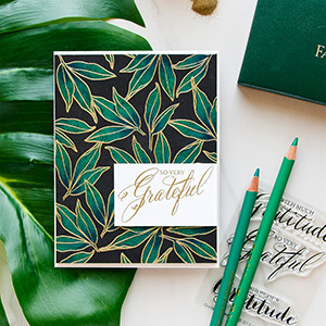 WPlus9 | Emerald Pencil Colored Background (Take Two) – So Very Grateful Card