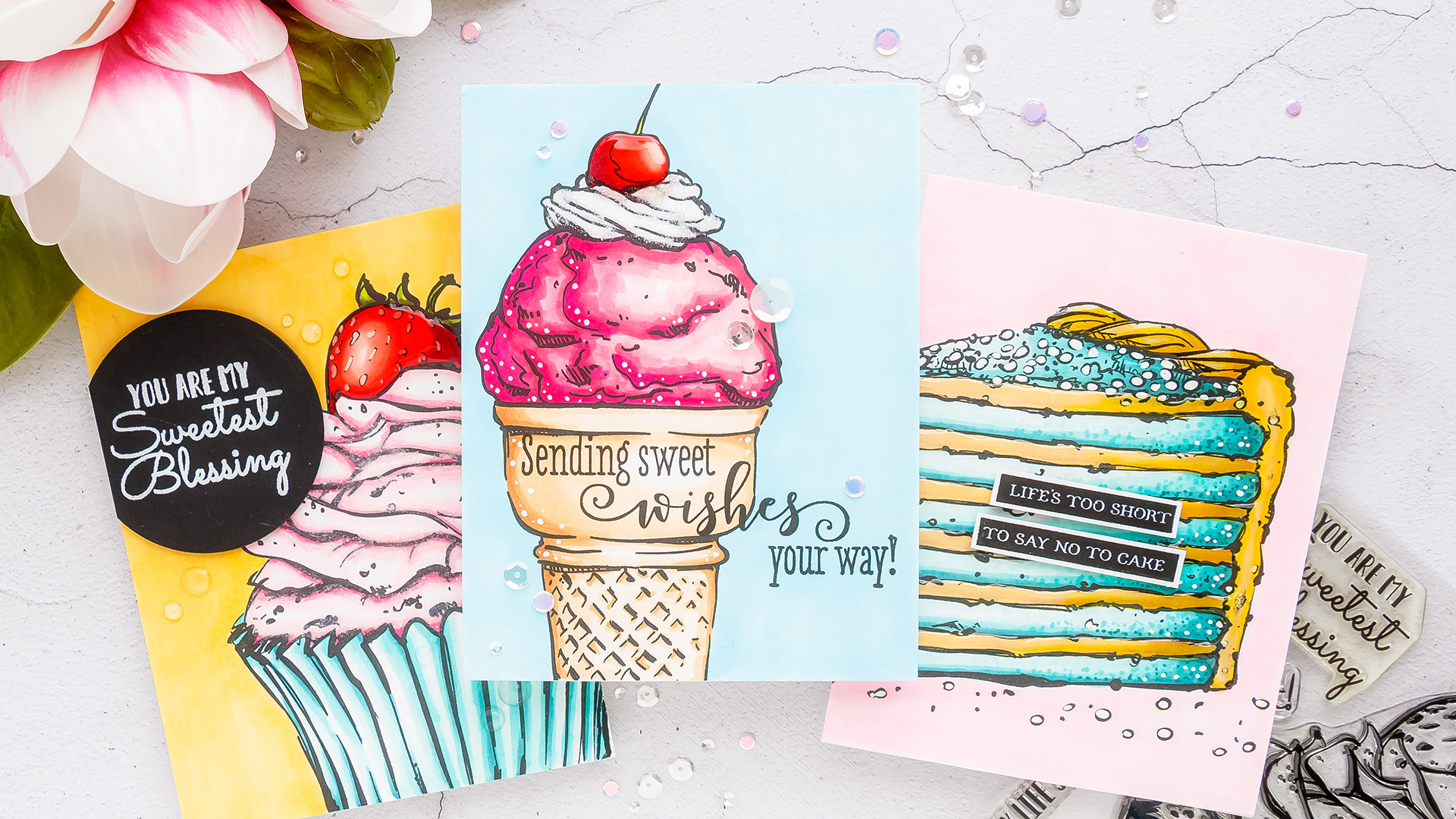 Colorado Craft Company | Cardmaking & Coloring in Pop Art Style. Handmade card ideas by Yana Smakula. Video + Giveaways