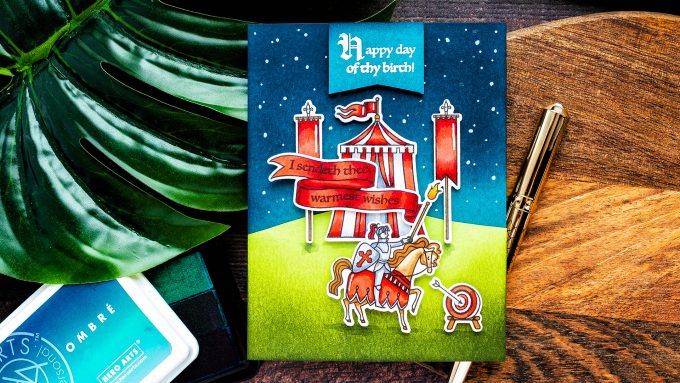 Hero Arts | Knightly Birthday Card. August 2019 My Monthly Hero Kit ...