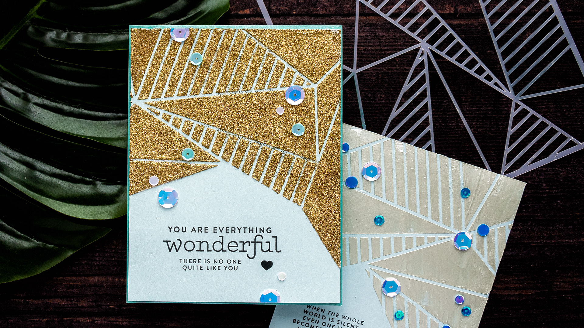 Simon Says Stamp | Faceted Stripes Stencil Cards. Video