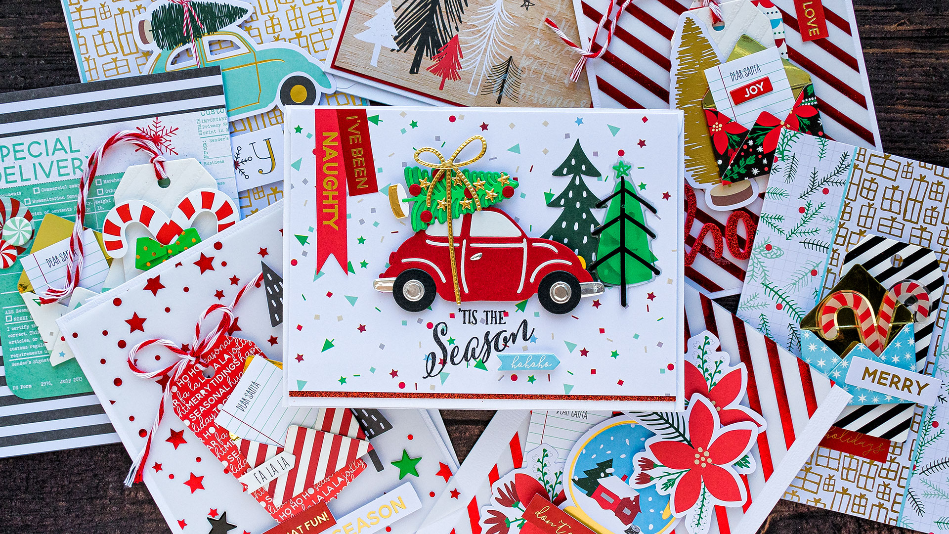 Spellbinders Merry Little Everything Card Kit - 8 Christmas Cards. Video