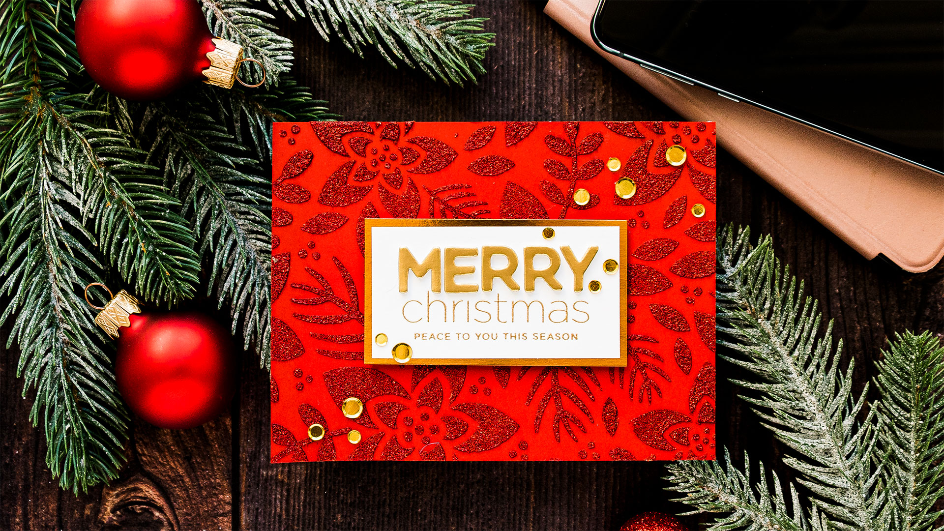 Simon Says Stamp | Merry Christmas Greeting Card – Tone on Tone Glitter ...