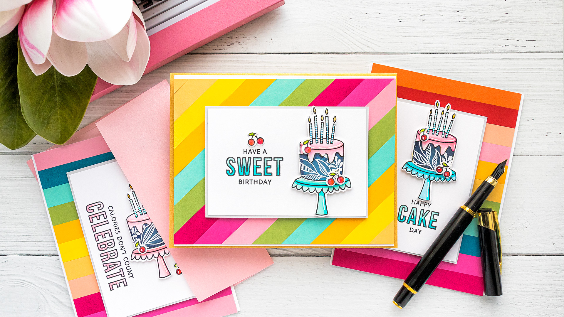 MFT Stamps | DIY Colorful Birthday Cards. Video | | Yana Smakula