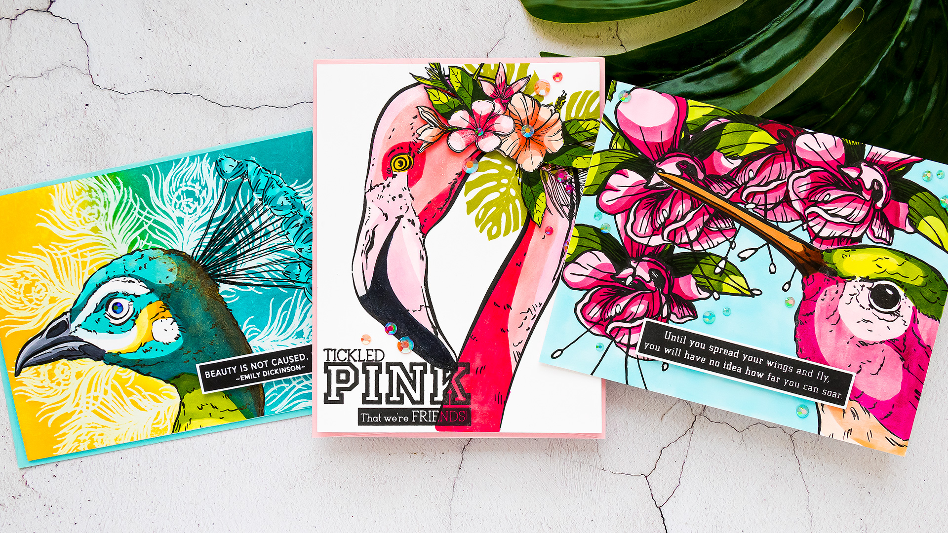 Colorado Craft Company | July 2020 | Cardmaking & Coloring in Graphic Style. No Blending Copic Coloring with Big & Bold sets. Video + Giveaways #cardmaking #coloradocraftcompany #copiccoloring #stamping