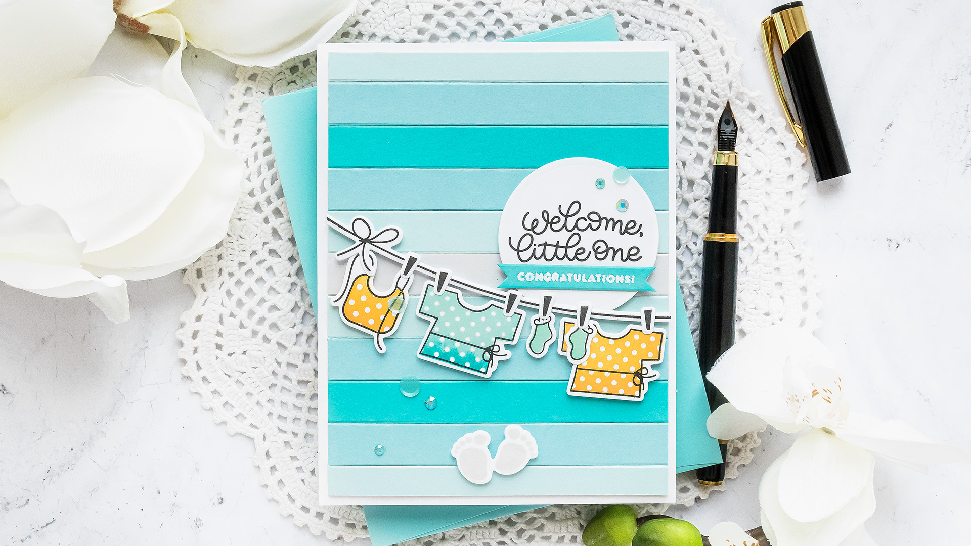 Simon Says Stamp | Welcome Little One Baby Card by Yana Smakula featuring OH BABY sss101815 #cardmaking #simonsaysstamp #copiccoloring #copicmarkers #handmadecard #SSSSendHappiness #SSSendACard #SSSUnitedWeCraft