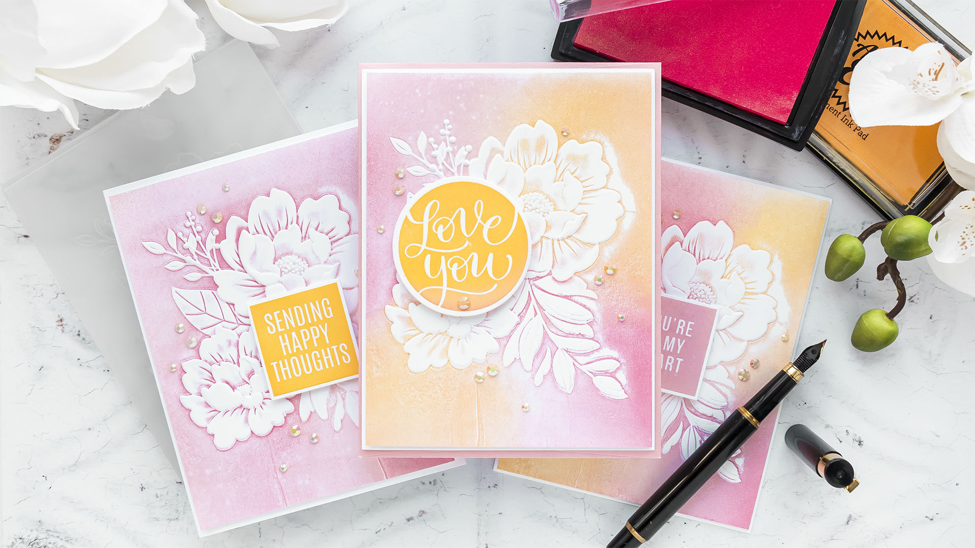 Simon Says Stamp | NEW Holly Jolly Release - 3D Embossing Floral Cards