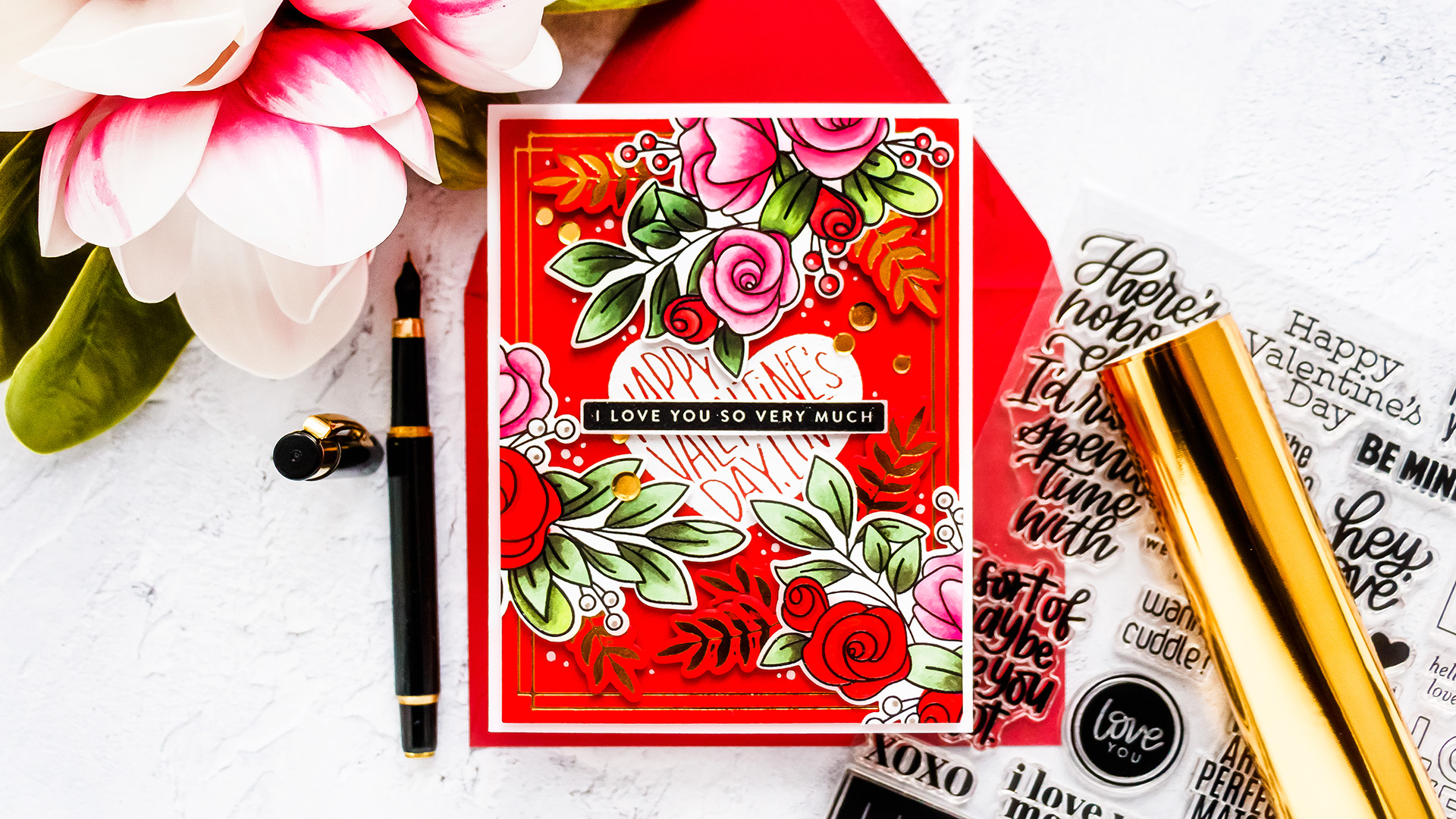 Simon Says Stamp | Stamped & Foiled Valentine's Day Card | Video