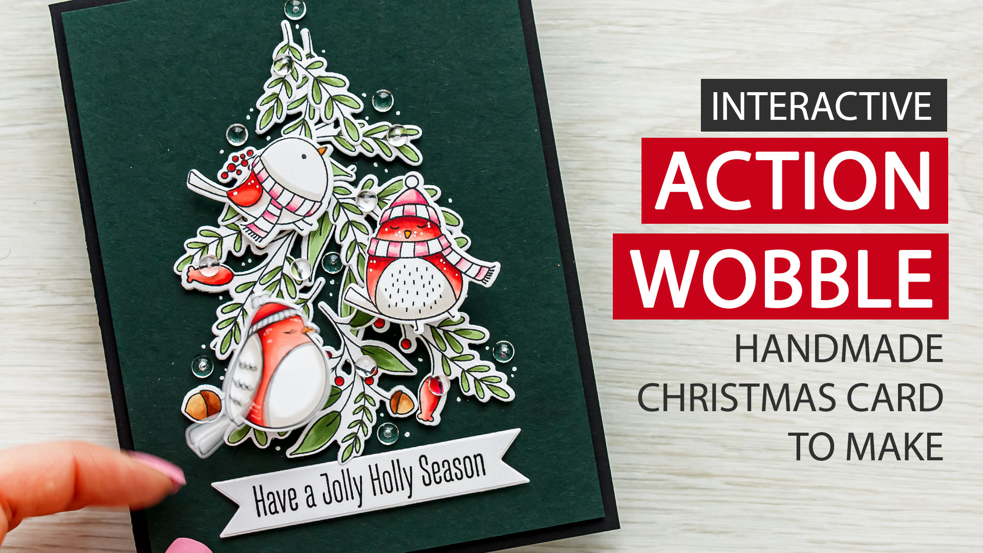 MFT Stamps | Interactive Action Wobble Christmas Card. Video