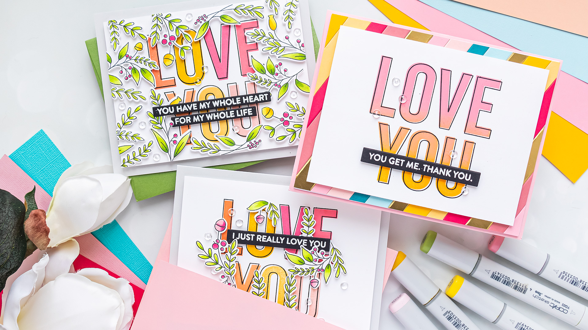 MFT Stamps | Love You Big Time 3 Ways | Video