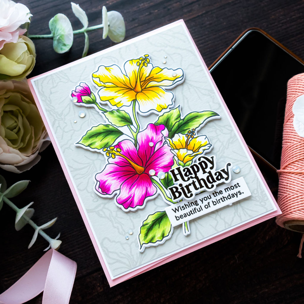 Simon Says Stamp | Happy Birthday Hibiscus Card | Yana Smakula