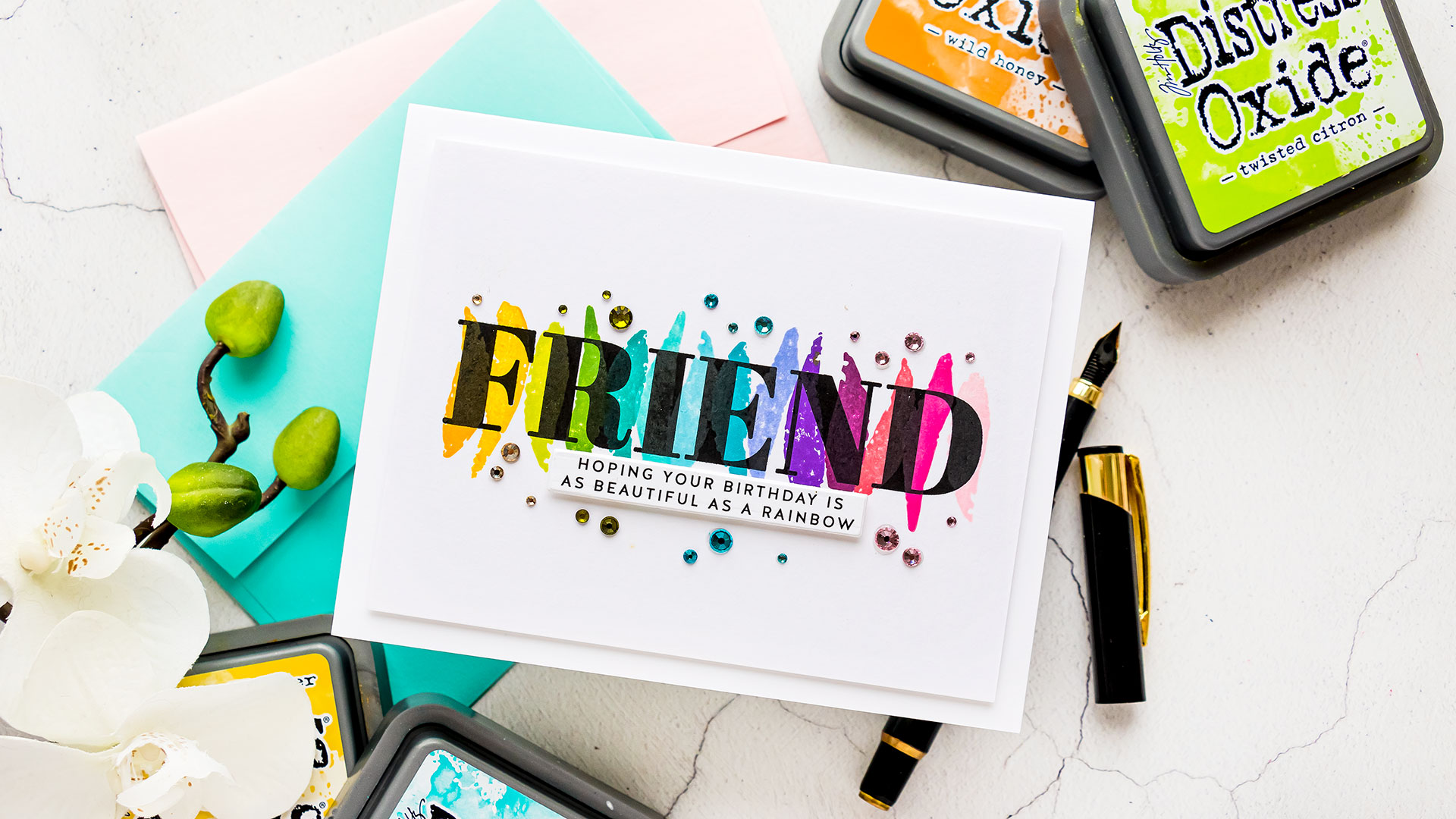 Simon Says Stamp | Minimalistic Stamping - Rainbow Friend