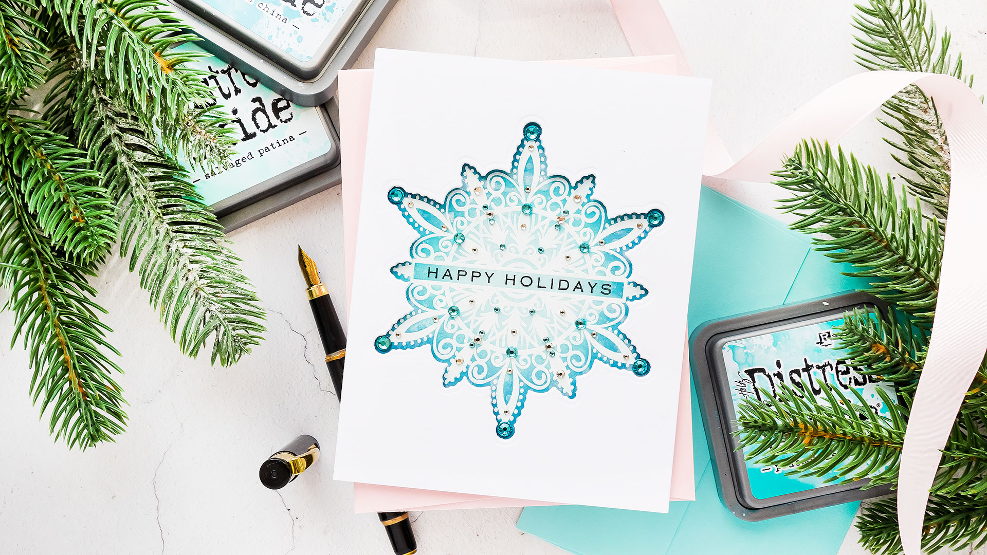 It’s STAMPtember! Gina K Designs - Shimmering Snowflakes