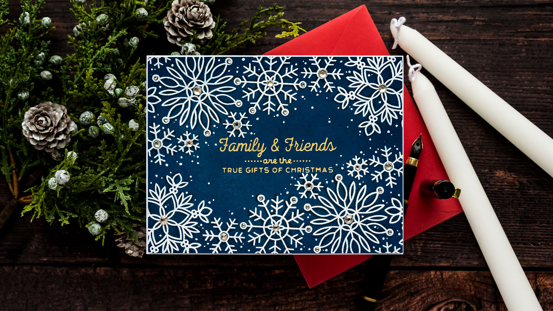 Simon Says Stamp | Snowflake Edges - Combining Hot Foil Stamping & Heat Embossing. Video