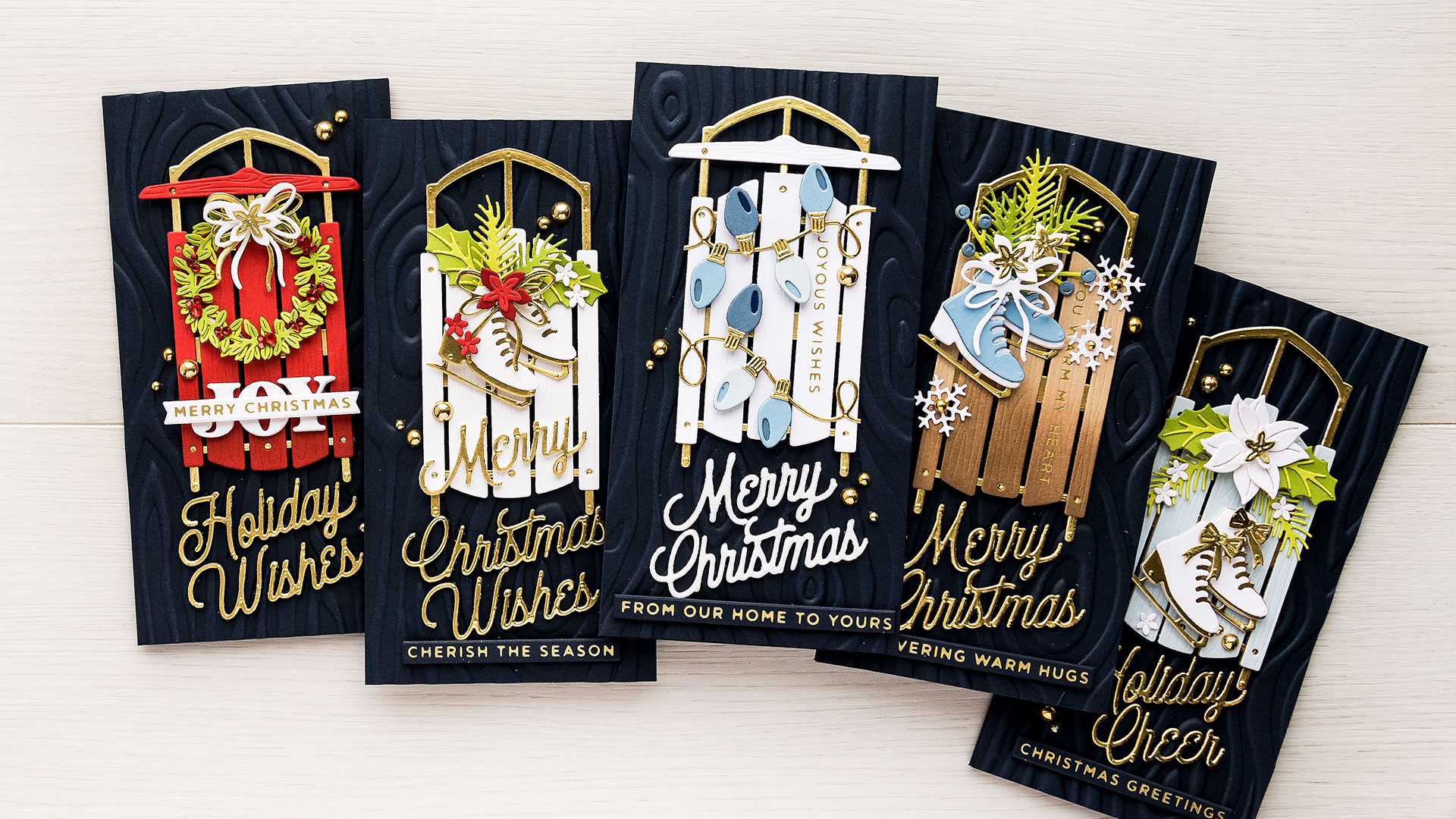 Spellbinders | Christmas Sled Cards. Video