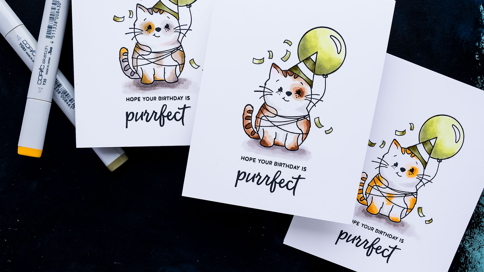 Simon Says Stamp | One Layer Birthday Cards for Cat People. Video