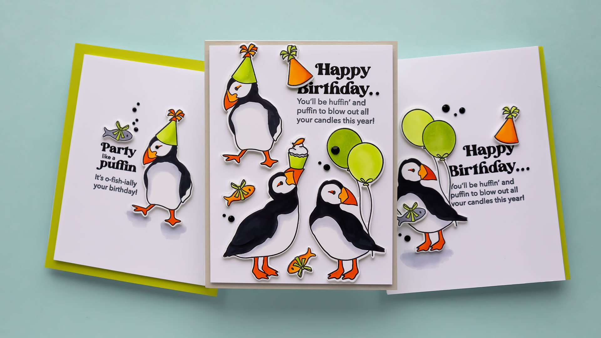 Simon Says Stamp | Party Like a Puffin Birthday Cards. Video