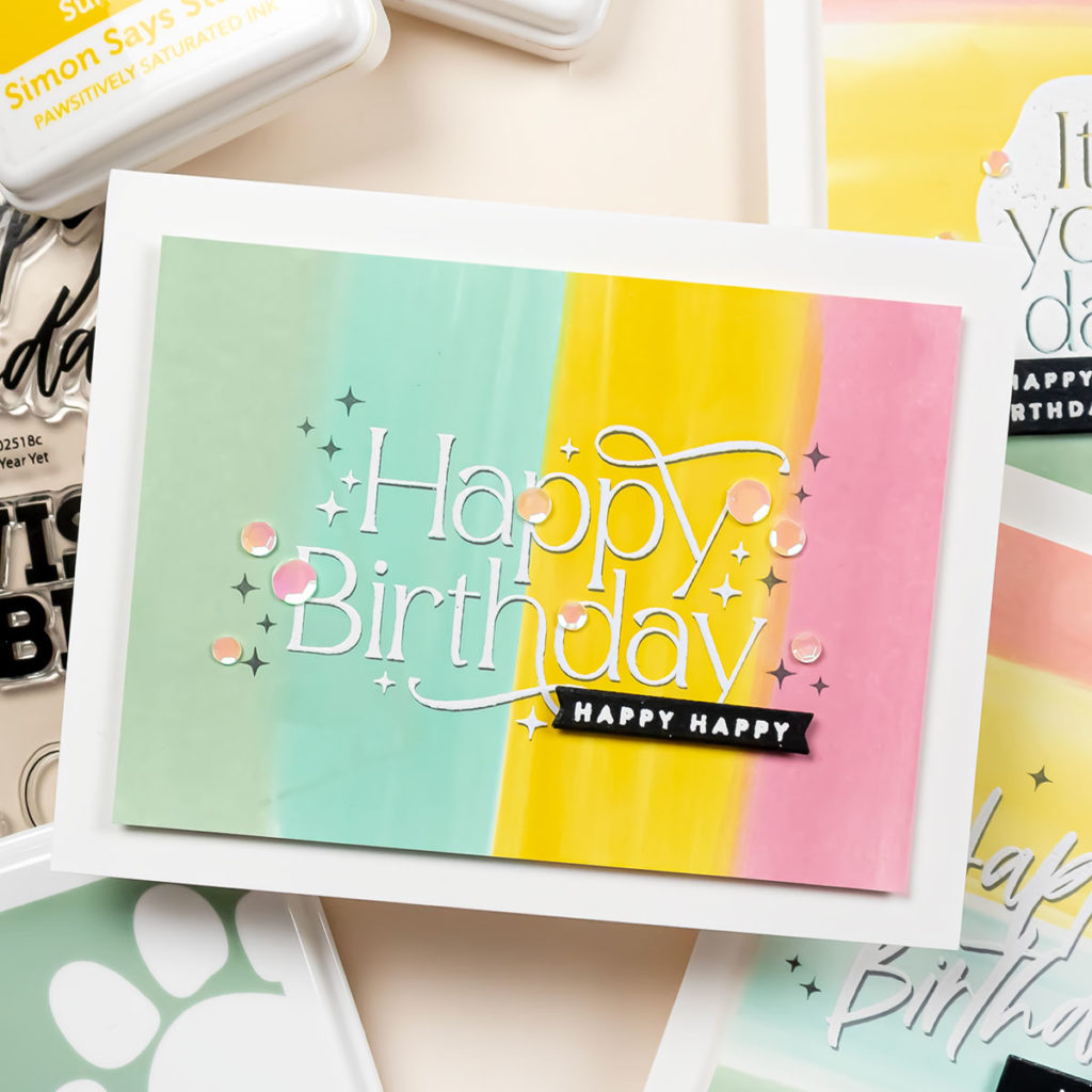 Simon Says Stamp | Direct to Paper Abstract Birthday Cards. Video ...
