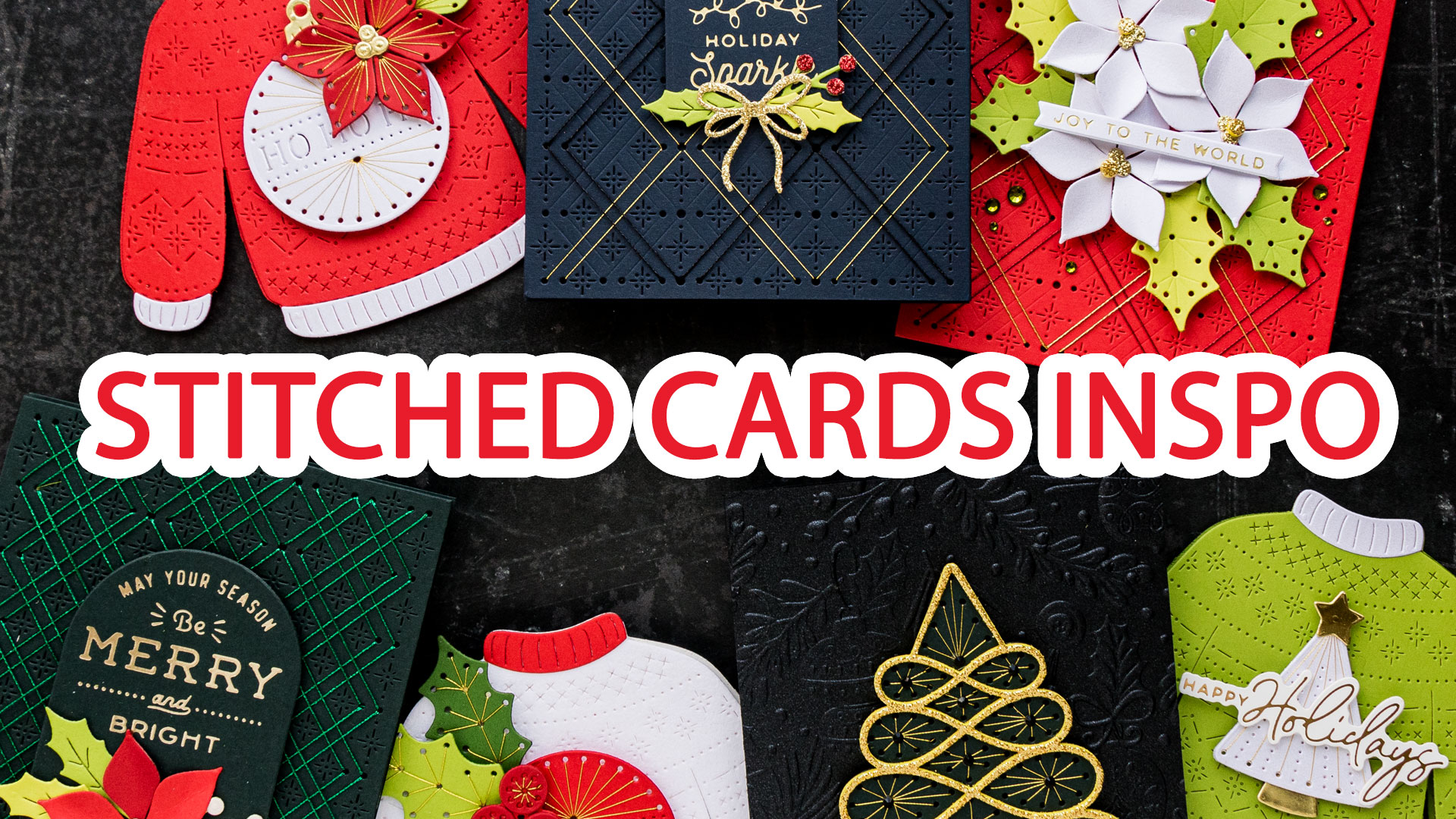 Stitched For Christmas - Stitching Card Ideas with Spellbinders. Video