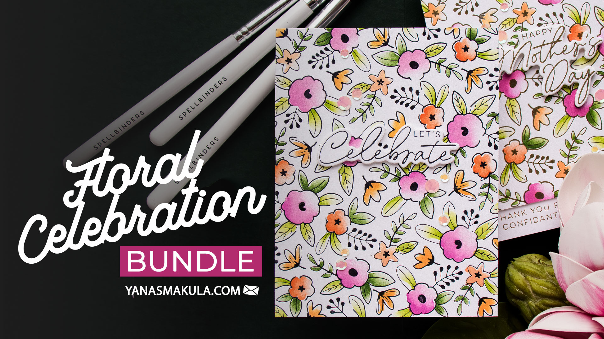 Spellbinders | How to Use Floral Celebration Press Plate and Stencil Bundle. Video