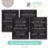 CZ Design Sentiment Strips Reverse Bad Day Good Vibes