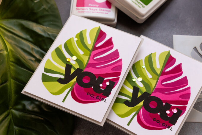 Simon Says Stamp | Cardmaking with Monstera Leaf Stencil. Video