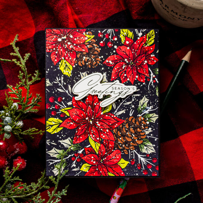 How to Use Festive Poinsettias BetterPress and Stencil Bundle | Video