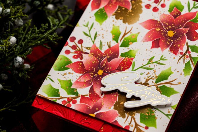 How to Use Festive Poinsettias BetterPress and Stencil Bundle | Video